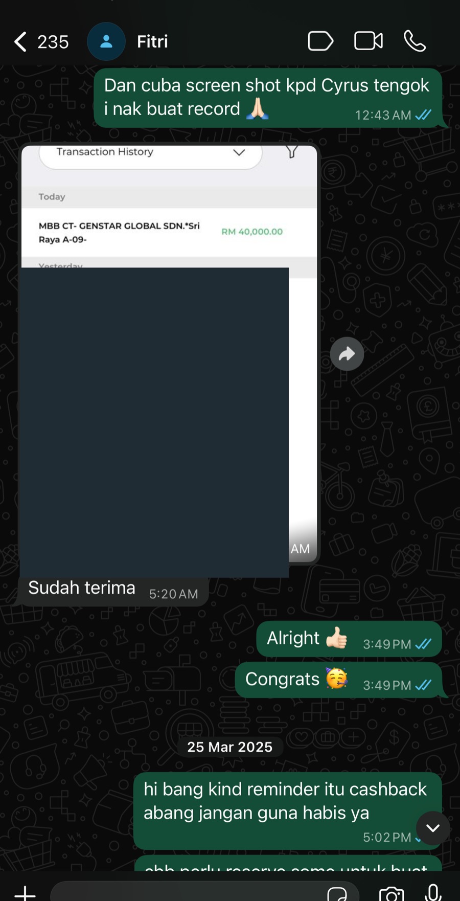Encik Fitri multi-account cashback